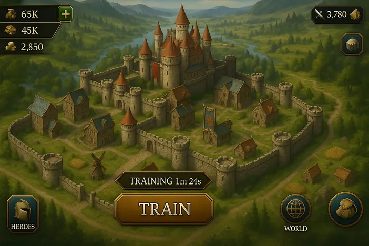 High-traffic mobile strategy game